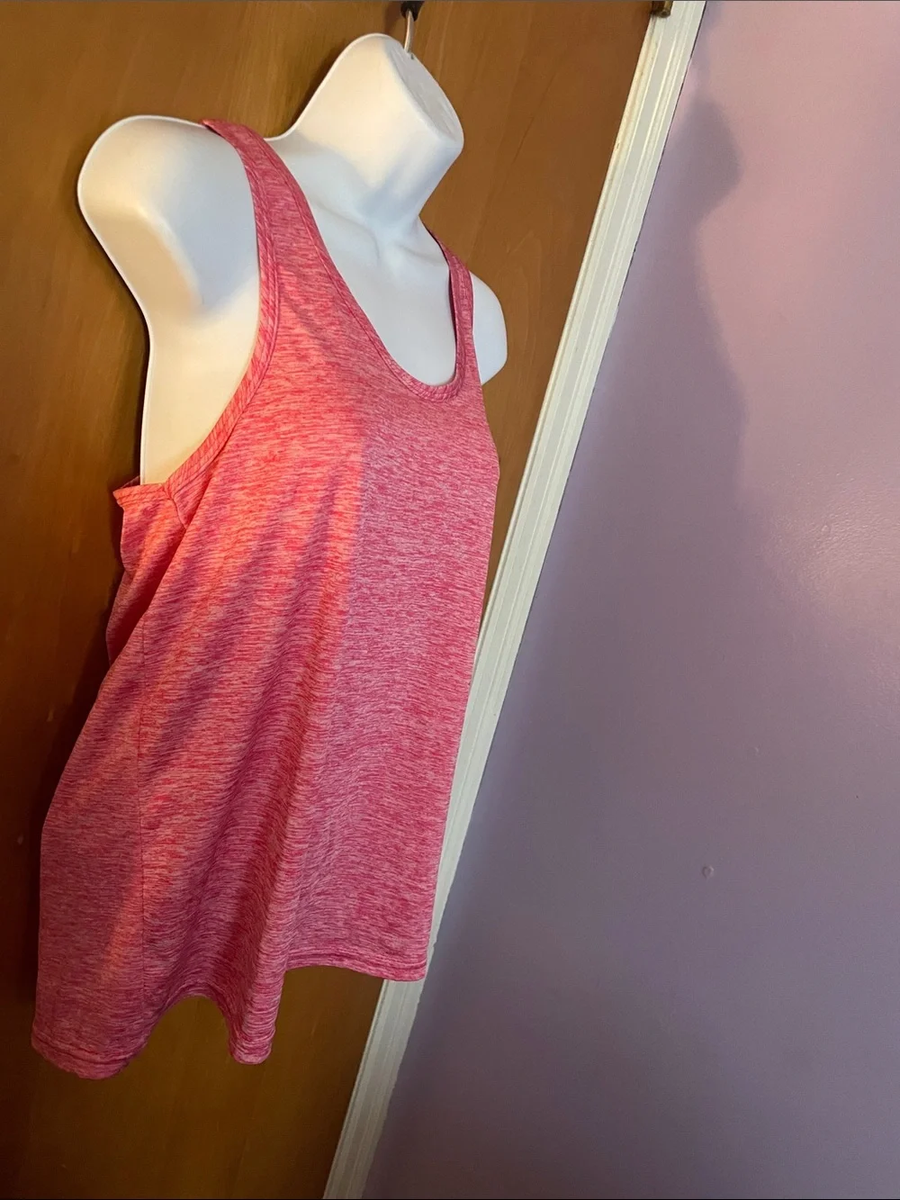 Pink Heathered Racerback Tank 🩷 - Picture 5 of 12